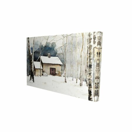 BEGIN HOME DECOR 20 x 30 in. Small Winter Barn-Print on Canvas 2080-2030-LA150